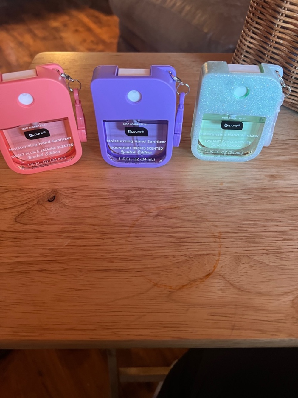 Hand Sanitizer with Silicone Key Ring Case